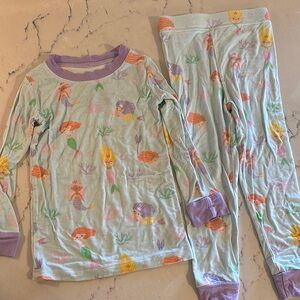 Whimsical Mermaid Kids Pajama Set - Lavender and Mint